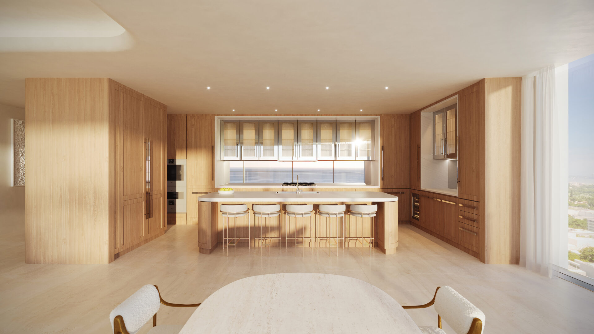 European oak kitchen with Gaggenau appliances