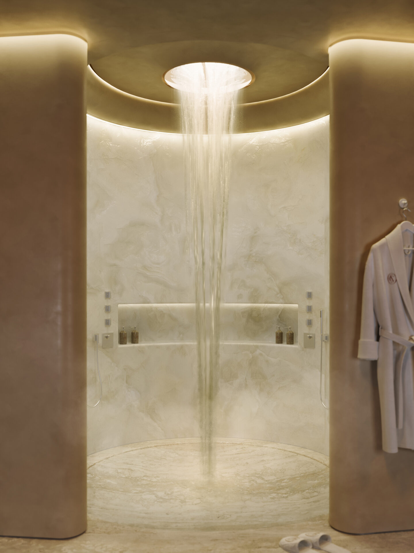 Spa rain shower